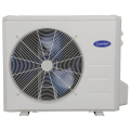 Heating unit from Carrier, showcasing the exterior design and fan system, relevant to emergency heating services and repairs for West Chester homes.
