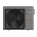 Heat pump unit with large fan and GE logo, representing energy-efficient heating solutions for emergency HVAC services.