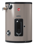 Rheem electric water heater for installation and replacement services. Reliable hot water solutions for your home. Professional install.