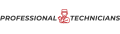 Professional HVAC technicians logo featuring a stylized technician with tools, emphasizing expertise and reliability in heating and cooling services.