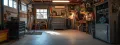 Garage organization featuring tool storage solutions, workbenches, and various tools. Garage cabinets in West Chester, PA, for efficient space.