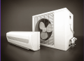 Air conditioning unit and outdoor compressor, illustrating HVAC installation and service importance.