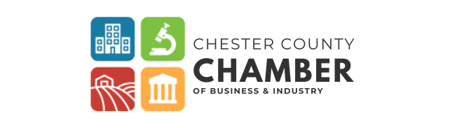 Chester County Chamber of Business & Industry logo. Chamber of Commerce in West Chester, PA, representing local businesses and community growth.