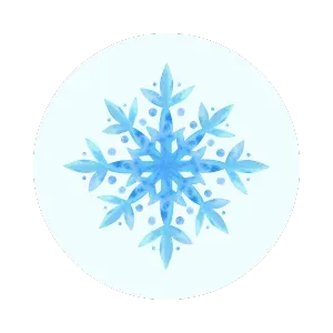 Blue snowflake design. Winter holiday season symbol. Could be used for snow removal services in West Chester, PA, or a related winter seasonal business.