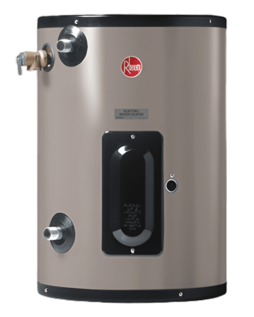 Rheem electric water heater for installation and replacement services. Reliable hot water solutions for your home. Professional install.