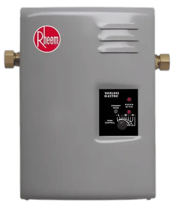Rheem tankless electric water heater for reliable hot water. Consider water heater repair in West Chester, PA, for efficient performance.