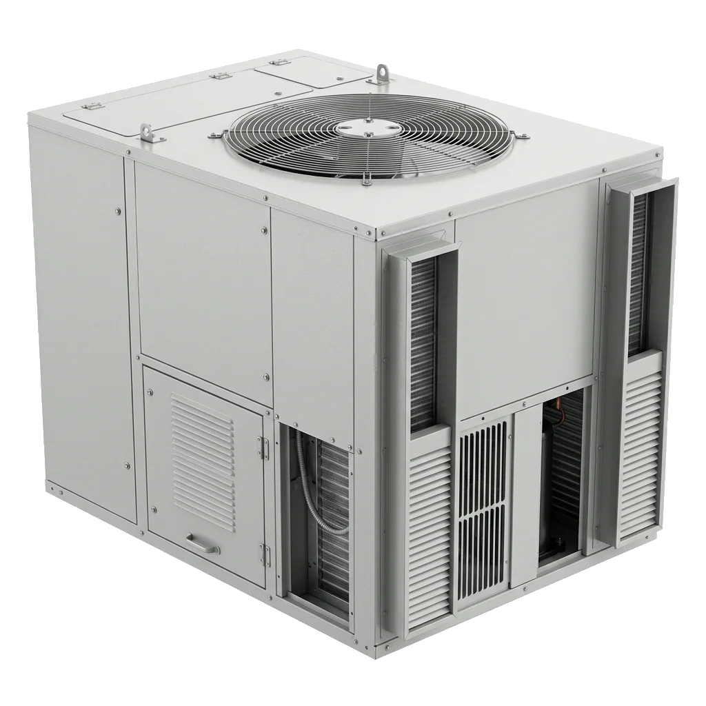 Packaged air conditioning unit in a single outdoor cabinet | Precision Air
