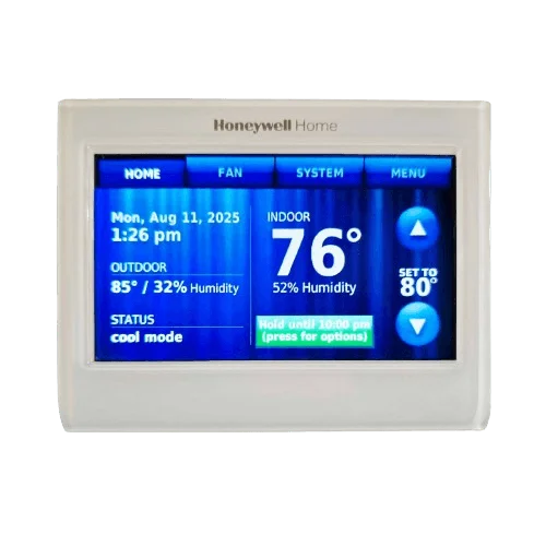 Wall thermostat controlling a home heating system | Precision Air