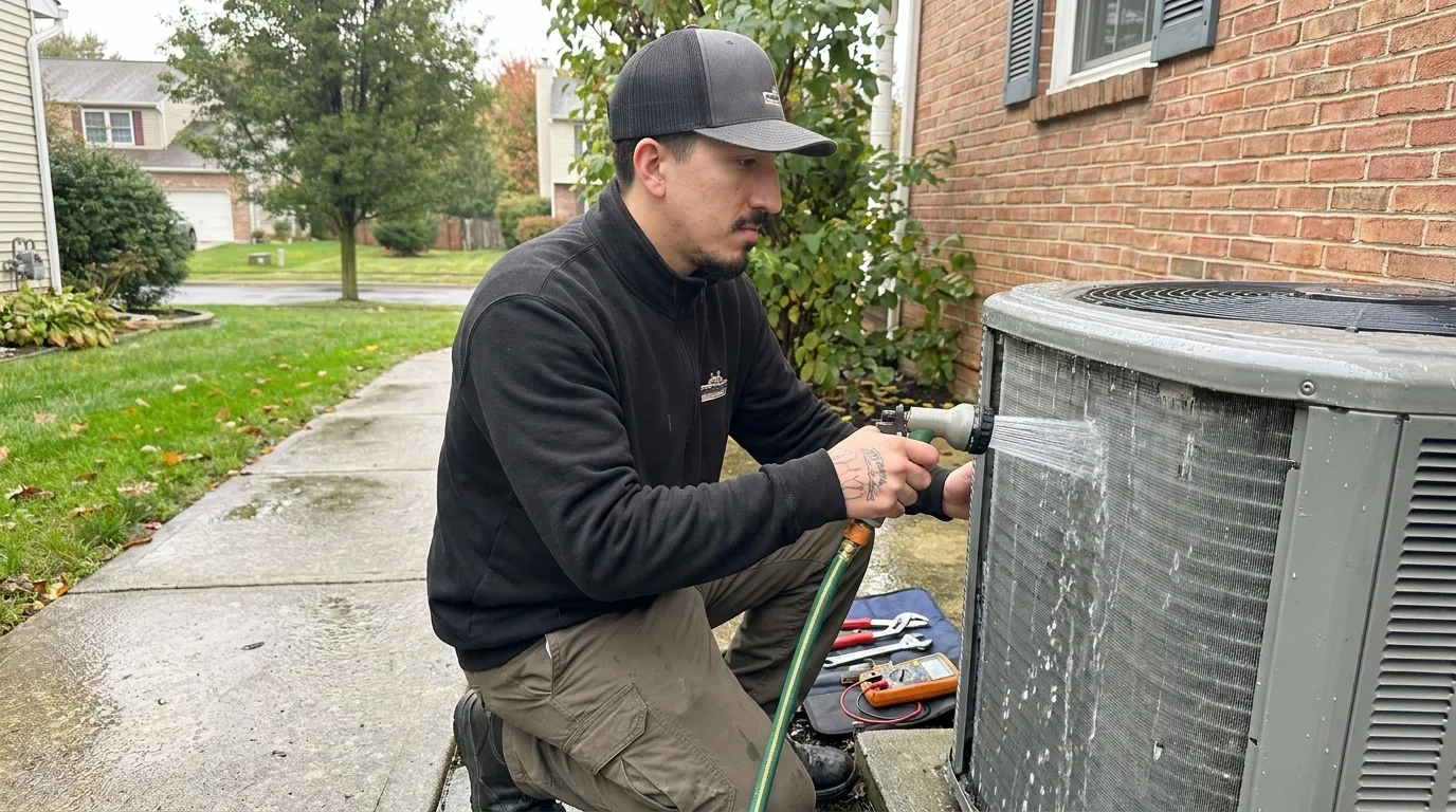 Precision Air technician at work in the Wayne, PA area