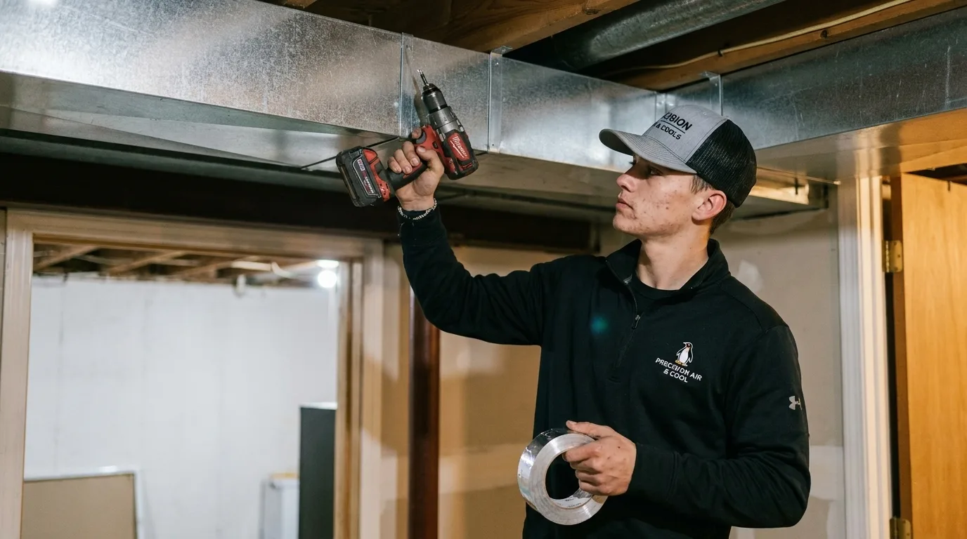 Precision Air technician at work in the Willistown Township, PA area