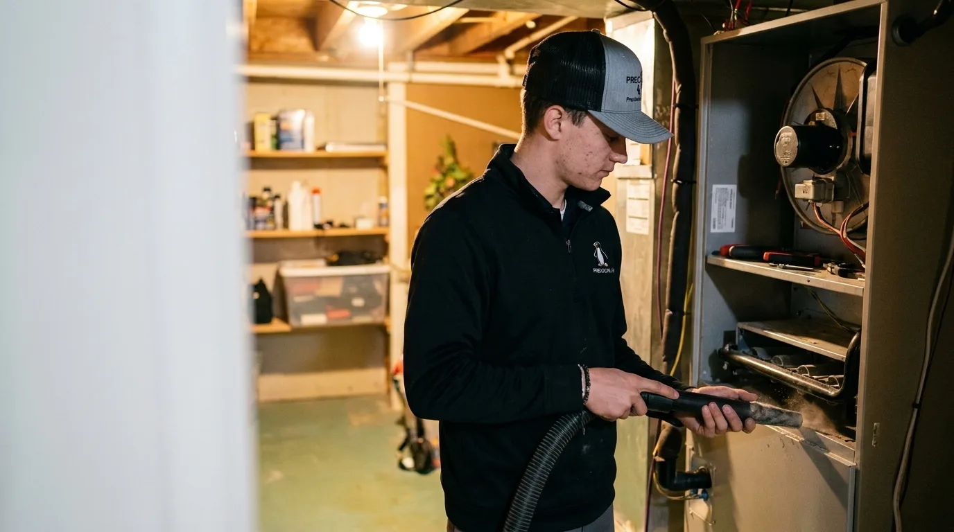 Precision Air technician at work in the Tredyffrin Township, PA area