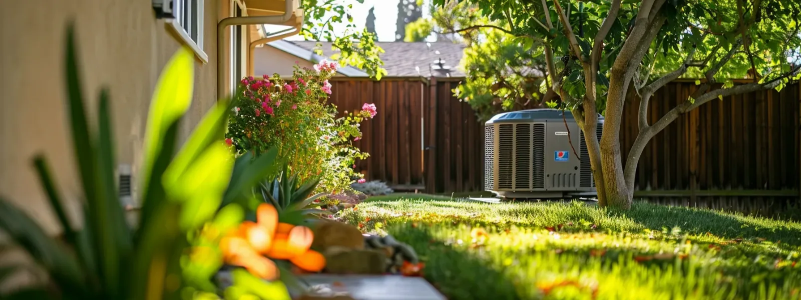 A residential HVAC installation in progress