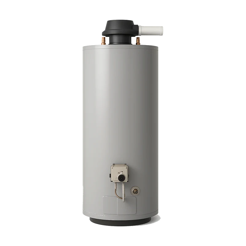 Power-vent gas tank water heater with a sidewall vent | Precision Air