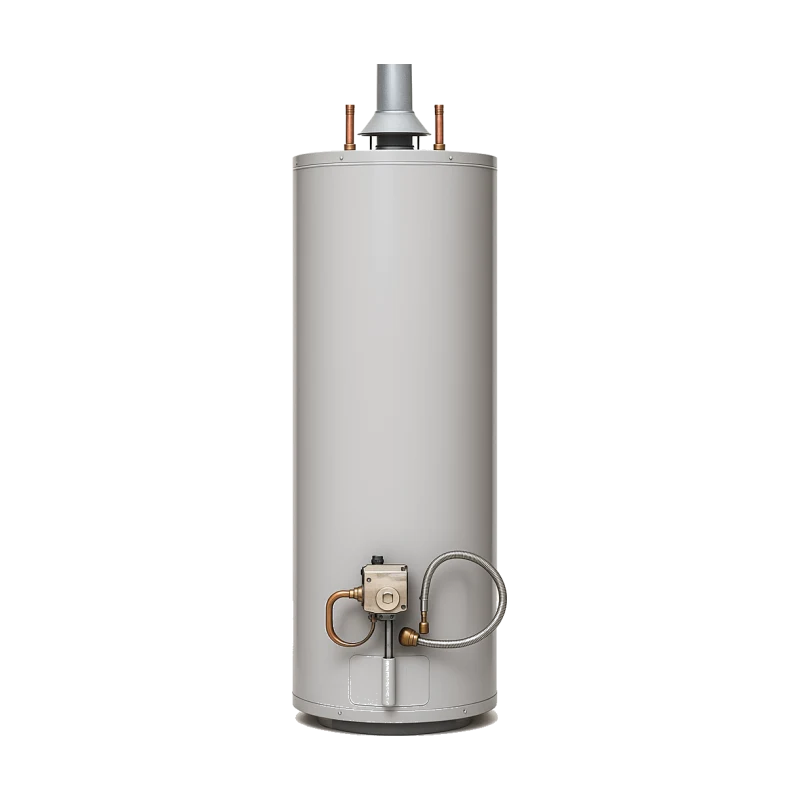 Propane tank water heater with a flexible gas supply line | Precision Air